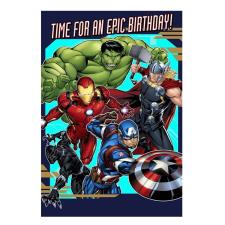 Marvel Avengers Birthday Card, Gift Wrap & Stickers Set