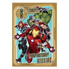 Marvel Avengers 6th Birthday Card With Badge
