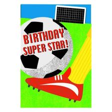 Birthday Super Star Pop-Out Football Birthday Card