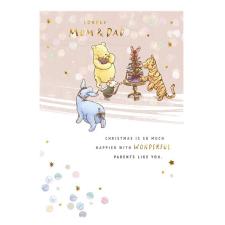 Mum & Dad Winnie The Pooh Christmas Card
