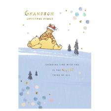 Grandson Winnie The Pooh Christmas Card