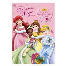 Disney Princess Badged Christmas Card