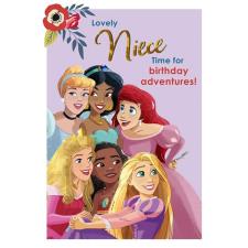 Lovely Niece Disney Princess Birthday Card