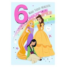 Disney Princess Magical 6th Birthday Card