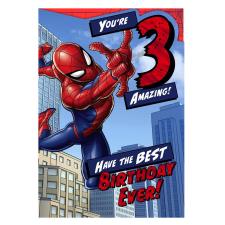 You're 3 Spiderman 3rd Birthday Card