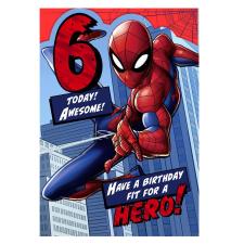 6 Today Spiderman Birthday Card