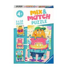 Monsters Mix &amp; Match 3 x 24pc Jigsaw Puzzles