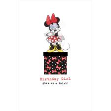 3D Holographic Birthday Girl Minnie Mouse Birthday Card