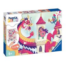 Puzzle &amp; Play Donut Dragon 2 x 24pc Jigsaw Puzzles