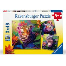 Jungle Babies 3 x 49pc Jigsaw Puzzles