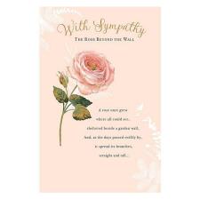 With Sympathy Pink Rose Card