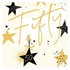 Starstruck 50th Birthday Card