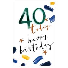 40 Today Birthday Card