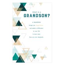 Grandson Geometric Shapes Birthday Card