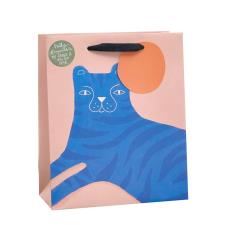 Blue Cat Design Medium Gift Bag