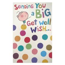 Colourful Dots Get Well Soon Card