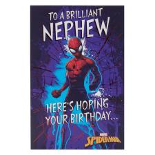 Brilliant Nephew Marvel Spiderman Birthday Card