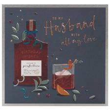 Husband Whiskey Themed Birthday Card