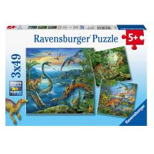 Dinosaur Fascination 3 x 49pc Jigsaw Puzzles