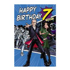 7th Birthday 3D Holographic Doctor Who Card