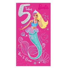 5 Today Barbie 5th Birthday Card