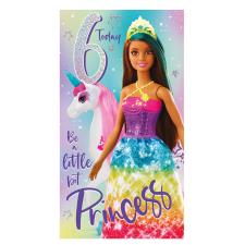 6 Today Barbie 6th Birthday Card