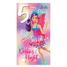 5 Today Barbie 5th Birthday Card