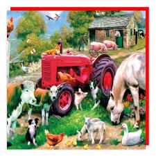 3D Holographic Farmyard Animals Card