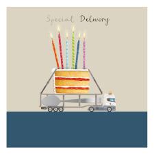 Special Delivery Large Cake Birthday Card