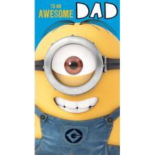 Awesome Dad Minions Birthday Card