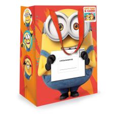 Minions Medium Gift Bag & Card Set