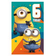 6 Today Minions 6th Birthday Card