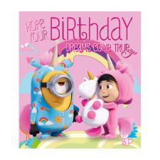 Agnes & Fluffy Magical Birthday Minions Birthday Card