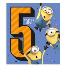5 Today Minions 5th Birthday Card
