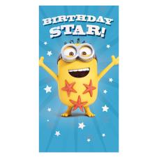 Birthday Star Minions Birthday Card