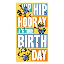 Hip Hip Hooray Minions Birthday Card