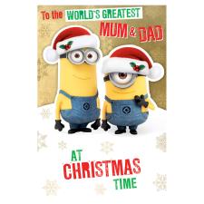 Minions Mum &amp; Dad Christmas Card