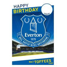 Personalisable Everton FC Birthday Card with Stickers
