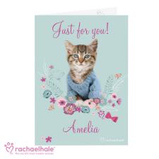 Personalised Rachael Hale Cute Kitten Card