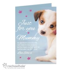 Personalised Rachael Hale Just for You Puppy Card