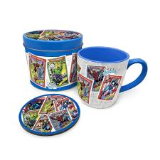 Marvel Retro Collectors Cards Mug & Coaster in Tin