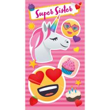 Super Sister Joy Pixels Emoji Birthday Card