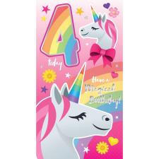 4 Today Unicorn Joy Pixels Emoji Birthday Card