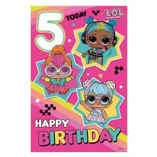 5 Today LOL Surprise 5th Birthday Card