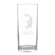 Personalised Unicorn Engraved Hi Ball Glass