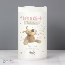 Personalised Boofle Its a Girl Nightlight LED Candle