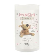 Personalised Boofle Its a Girl Nightlight LED Candle