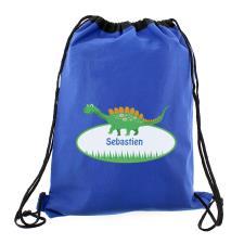 Personalised Dinosaur Waterproof Drawstring Swim / Kit Bag