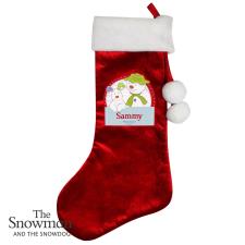 Personalised The Snowman &amp; The Snowdog Luxury Stocking