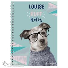 Personalised Rachael Hale Ruff Notes Dog A5 Notebook